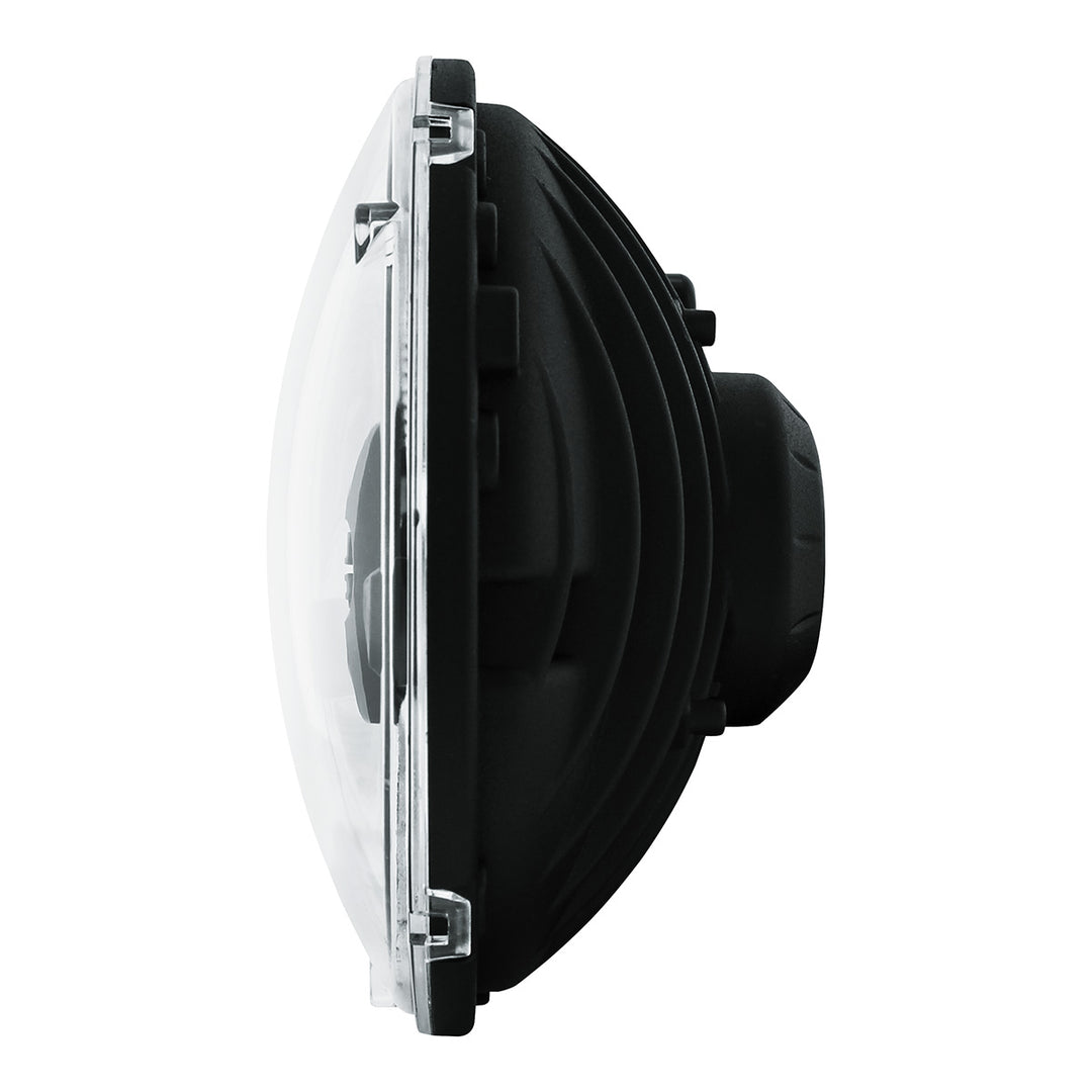ULTRALIT - 5 High Power LED 7" Dual Function Headlight - Black