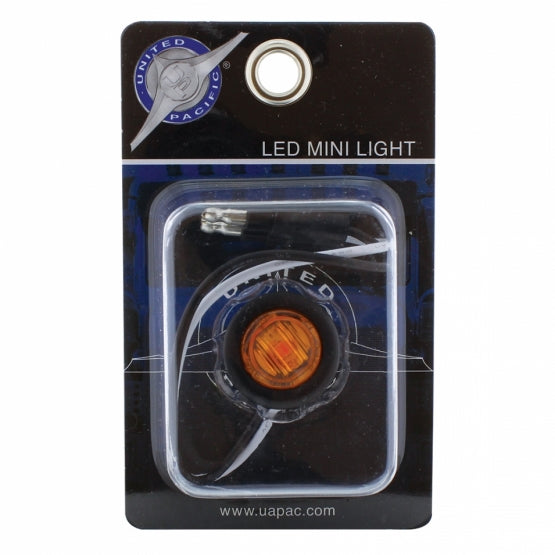 Single SMD LED 3/4" Mini Clearance Marker Light With Rubber Grommet - Amber LED/Amber Lens United Pacific 36843