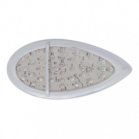 39 LED Flush Mount "Teardrop" Turn Signal Light - Amber LED/Clear Lens