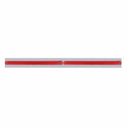 Chrome Top Mud Flap Plate With Two 24 LED 12" GloLight Bars - Red LED/Red Lens (Each)