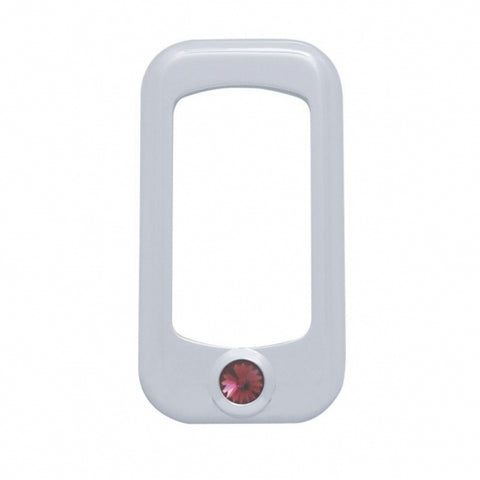 Rocker Switch Bezel For Peterbilt/ Kenworth With Purple Crystal (3-Pack)