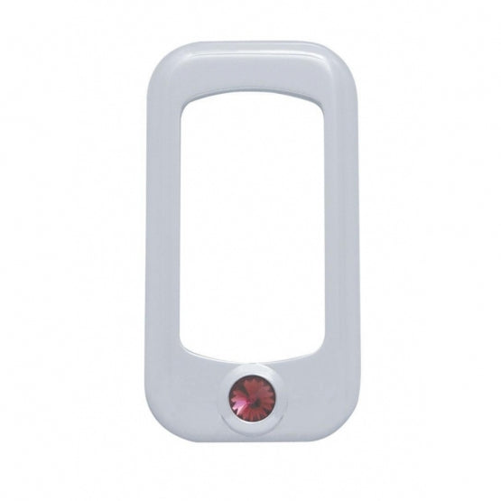 Rocker Switch Bezel For Peterbilt/ Kenworth With Purple Crystal (3-Pack)
