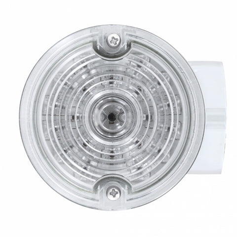 21 LED 3-1/4" Dual Function Signal Light For Harley Motorcycle With Housing - Amber LED/Clear Lens