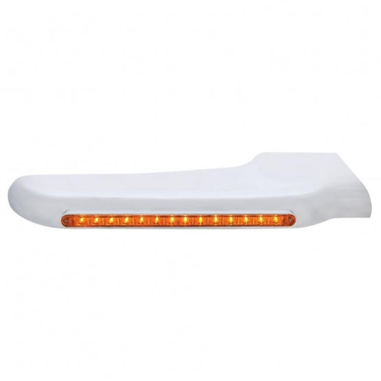 14 Amber LED Front Fender Cover For Peterbilt 388 (2008-2015) & 389 (2008-2023)-Amber Lens - Passenger