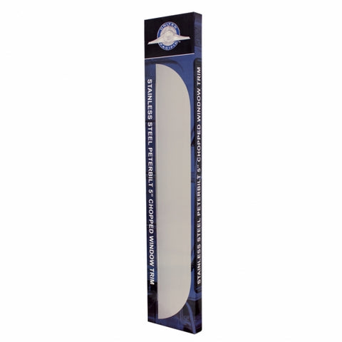 304 SS 5" Chopped Style Window Trims For Peterbilt 389 (2008+), 388 (2008-2014), And 386 (2006-2016)