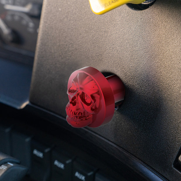Skull Air Valve Knob - Candy Red