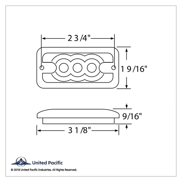 3 LED Light (Clearance/Marker) - Red LED/Clear Lens