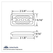 3 LED Light (Clearance/Marker) - Red LED/Clear Lens