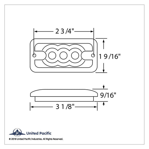 3 LED Light (Clearance/Marker) - Red LED/Clear Lens