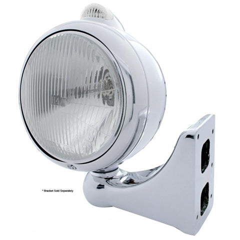 Chrome Guide 682-C Style Headlight H4 & LED Turn Signal - Clear Lens