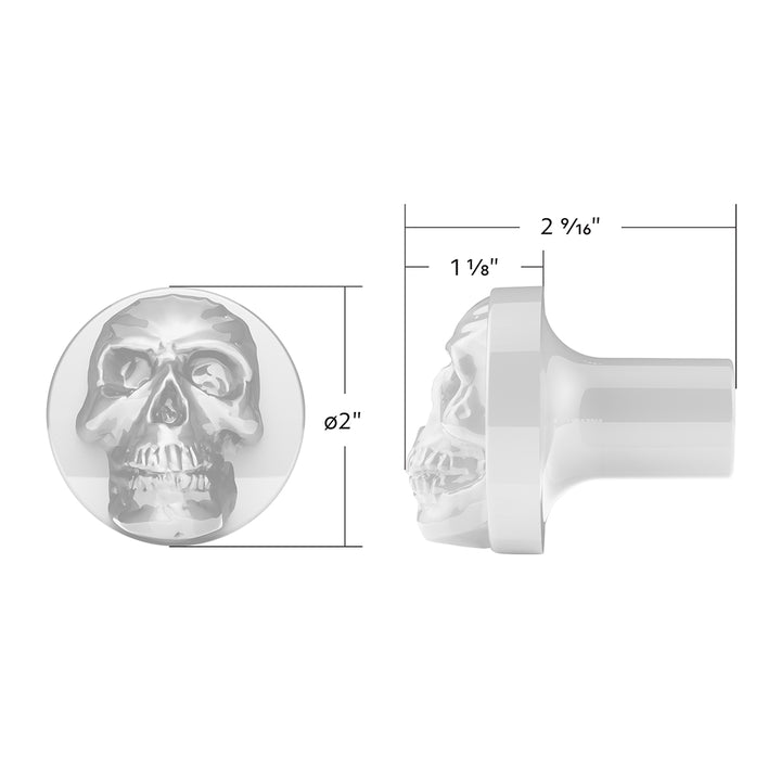 Skull Air Valve Knob - Pearl White