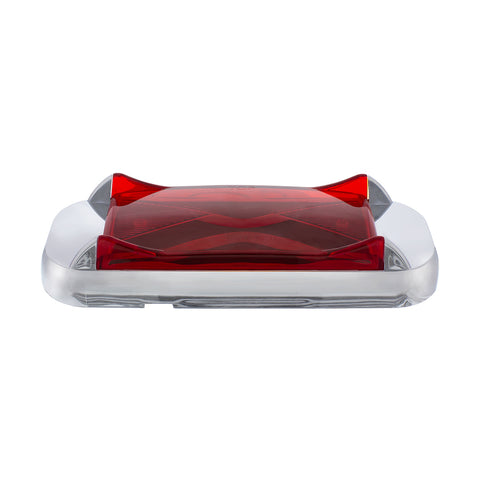 4 LED Saber Rectangular Marker Light With Red Lens