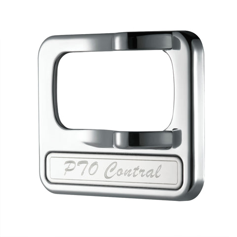 Chrome Plastic Rocker Switch Cover With Stainless Plaque For Peterbilt - PTO Control