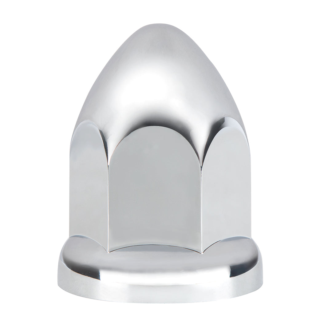 1-1/2" x 2-3/4" Chrome Plastic Bullet Nut Covers With Flange - Push-On (20-Pack)
