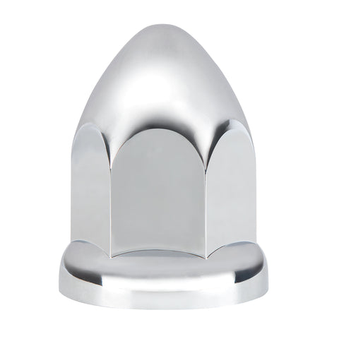 1-1/2" x 2-3/4" Chrome Plastic Bullet Nut Covers With Flange - Push-On (20-Pack)