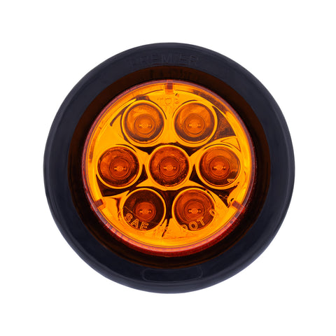 7 LED 2" Round Light Kit (Clearance/Marker) - Amber LED/Amber Lens