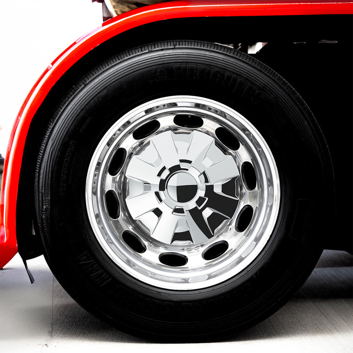 Rubicon Rear Axle Cover Kit With 33mm Thread-On Nut Covers-Chrome