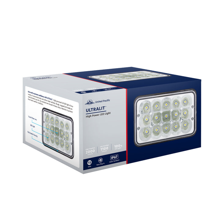 ULTRALIT - 15 High Power LED Rectangular Light