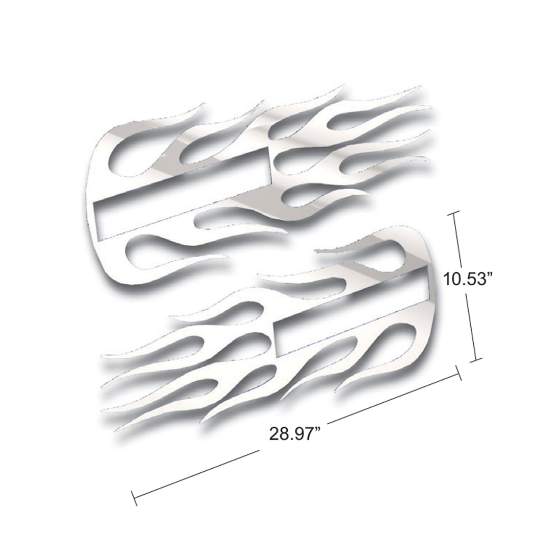 Stainless Hood Emblem Accent Flame For All Kenworth Models