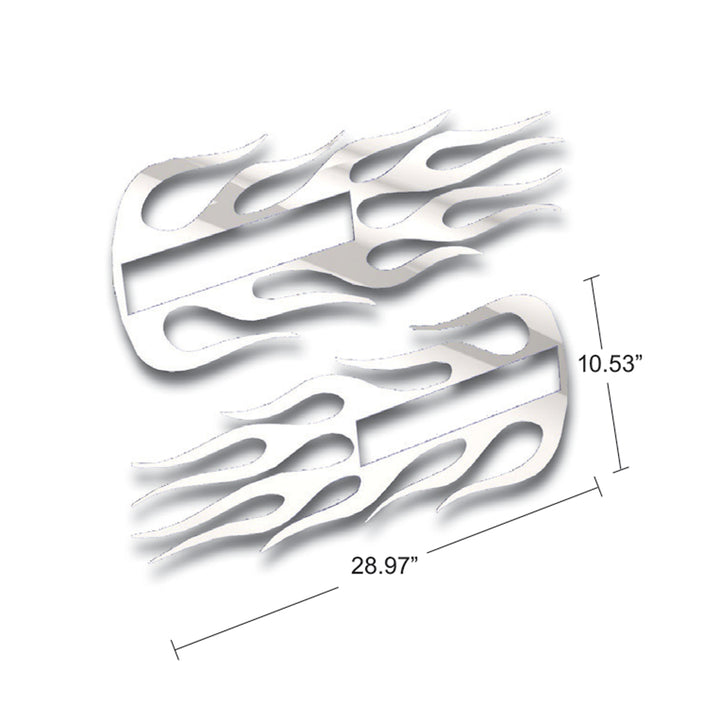 Stainless Hood Emblem Accent Flame For All Kenworth Models