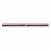 Chrome Top Mud Flap Plate With Two 19 LED 12" Reflector Light Bars - Red LED/Red Lens (Each)
