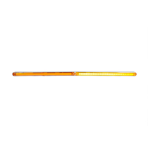 Dual 24 LED Dual Function 12" GloLight Bar With Bezel - Amber LED/Amber Lens