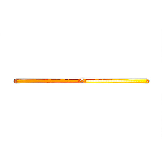 Dual 24 LED Dual Function 12" GloLight Bar With Bezel - Amber LED/Amber Lens