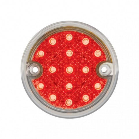 30 LED 3" Dual Function Reflector Double Face Light Kit - Amber & Red LED/Clear Lens