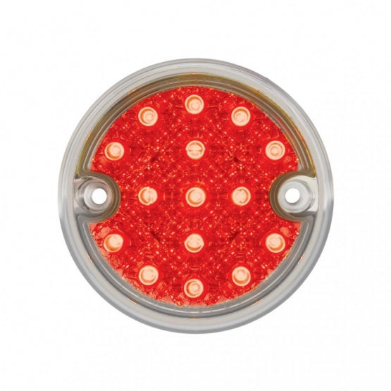 30 LED 3" Dual Function Reflector Double Face Light Kit - Amber & Red LED/Clear Lens