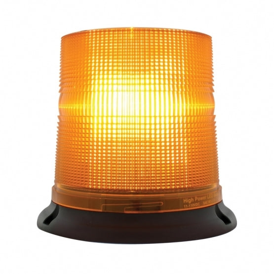 3 High Power LED 6" Round Beacon Light - Permanent Mount