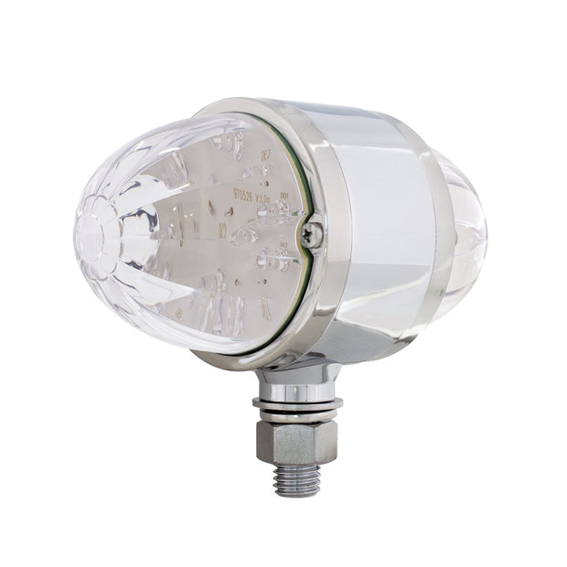 34 LED Dual Function Watermelon Double Face Light - Amber LED/Clear Lens