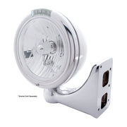 Chrome Classic Headlight Crystal H4 Bulb & LED Turn Signal - Clear Lens