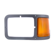 Gray Plastic Headlight Bezel With Parking Light For 2000-2015 Ford F-650/F-750 - Driver