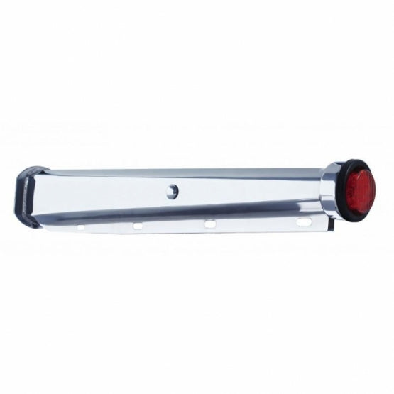 30" Heavy Duty Mud Flap Hangers With 9 LED End Cap &amp; Grommet - Red LED/Red Lens (Pair)