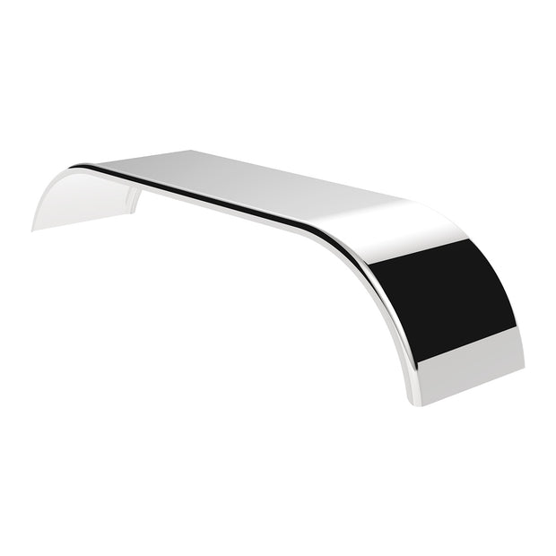 120" 430 Stainless Steel (16ga) Roll  Formed Edge Smooth Full Fender 54" Spread - SS Series (Pair)