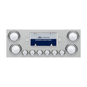 SS Rear Center Panel With 4X 7 LED 4" Reflector Lights & 6X 9 LED 2" Lights -Red LED/Clear Lens