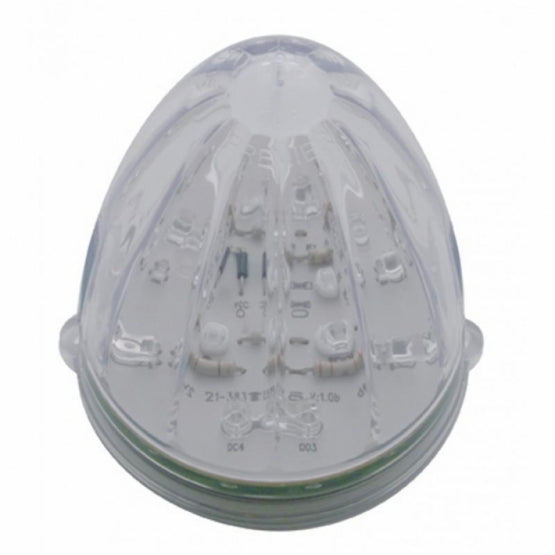 Fog Light Cover With 19 LED Watermelon Light For 2007-17 KW T660 (Passenger) - Amber LED/ Clear Lens