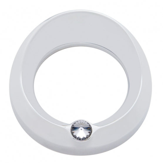 Signature Series Gauge Bezel With Visor &amp; Crystal For 3-3/4" DIA Speed/Tachometer Gauge - Clear Crystal
