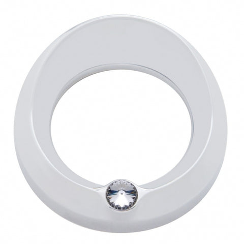 Signature Series Gauge Bezel With Visor & Crystal For 3-3/4" DIA Speed/Tachometer Gauge - Clear Crystal