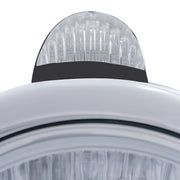 Black Guide 682-C Headlight H4 With Amber LED & Dual Mode LED Signal - Clear Lens