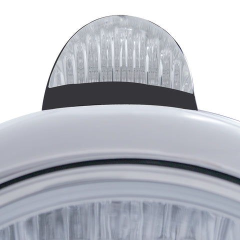 Black Guide 682-C Headlight H4 With Amber LED & Dual Mode LED Signal - Clear Lens