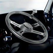 Heavy Duty Steering Wheel Spinner - Liquid Silver
