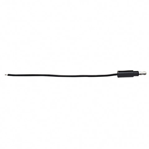 6" Single Lead Wire With .180 Bullet Termination & Stripped End - Black
