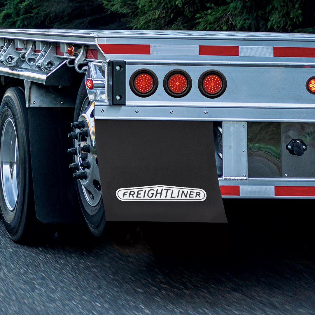 24" X 24" Black PROFLEX Mud Flap With Freightliner Logo