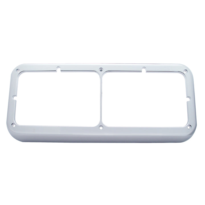 Chrome Plastic Rectangular Dual 4" X 6" Headlight Bezel United Pacific 40978