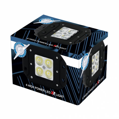 4 High Power LED Flange Mount Work Light - Flood Light