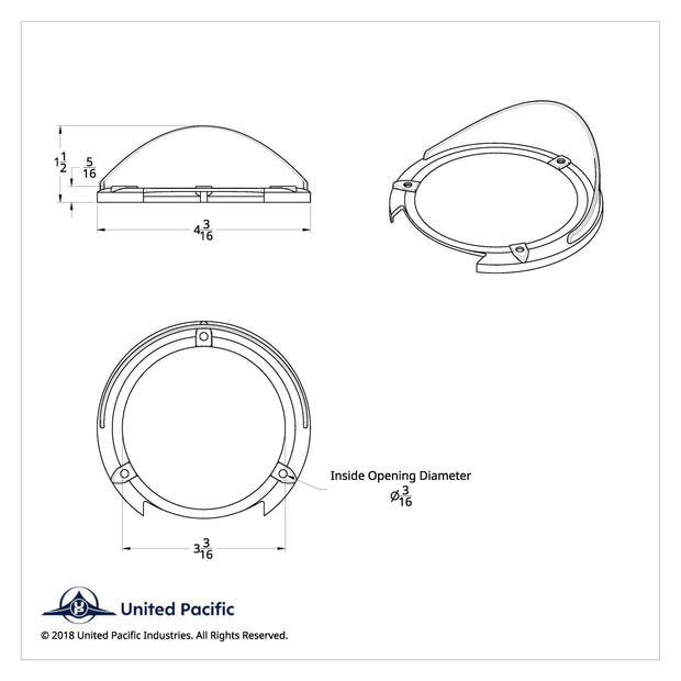 Round Turn Signal Light Bezel With Visor