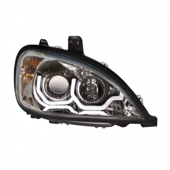 Chrome Projection Headlight With LED Position Light For 2001-2020 Freightliner Columbia - Passenger