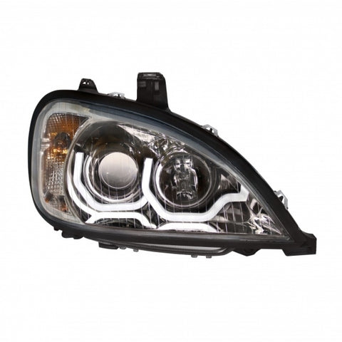 Chrome Projection Headlight With LED Position Light For 2001-2020 Freightliner Columbia - Passenger