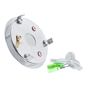 Chrome Aluminum Steering Wheel Horn Button With Metal Medallion, US Marine Corps